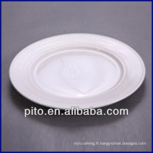 P &amp; T chaozhou usine de porcelaine plaque plate, assiette, assiette principale, plateau plate